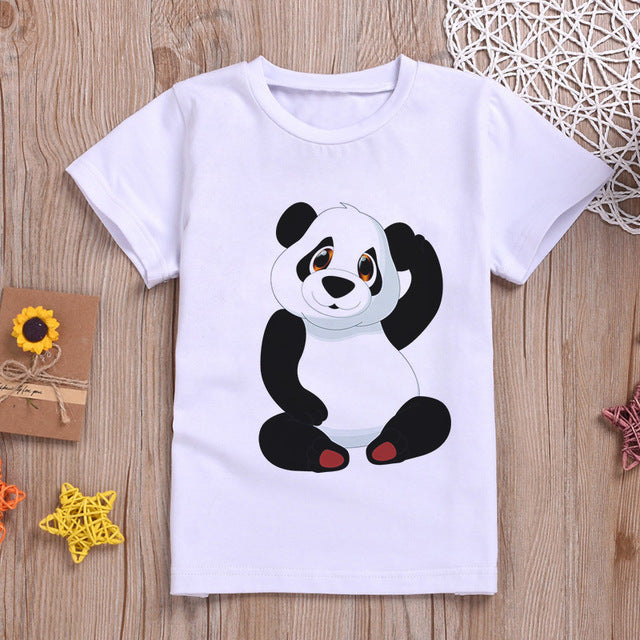 Panda print short sleeve