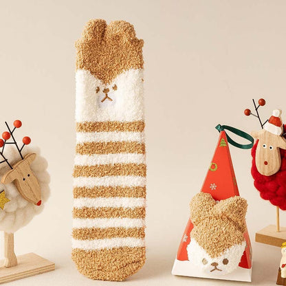 Cute Cartoon Animal Plush Tube Socks