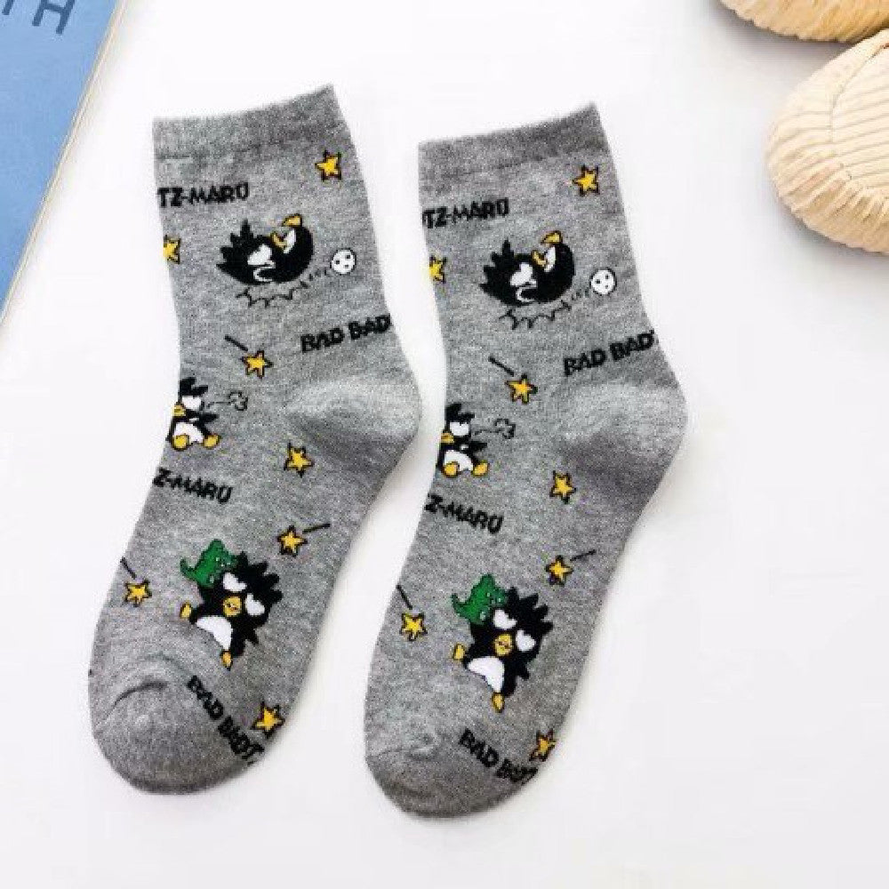 Cartoon Cute Japanese And Korean Girl Heart Socks