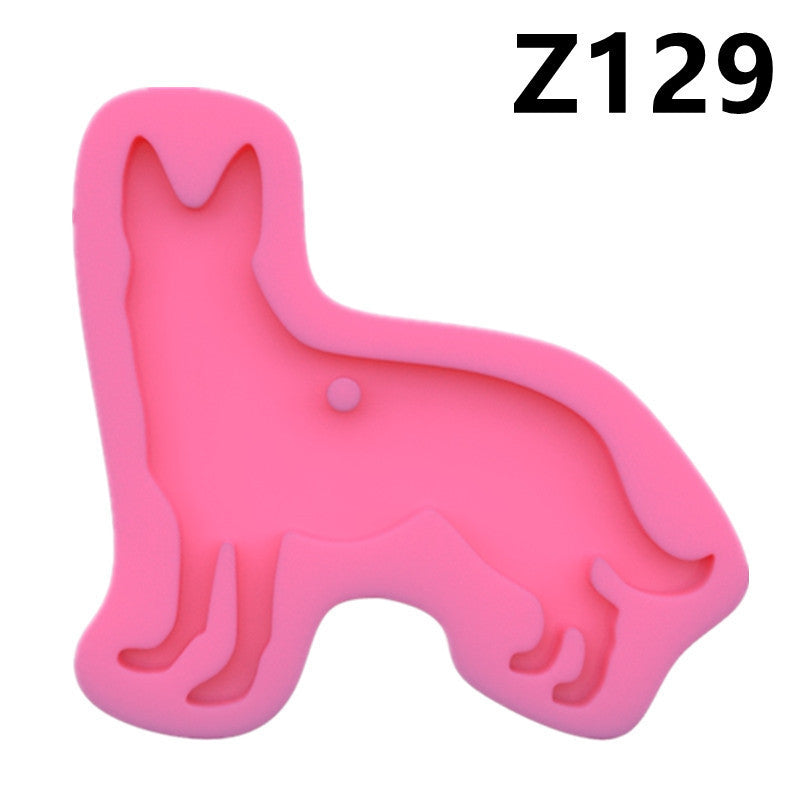 Dog Mirror Silicone Keychain Mold