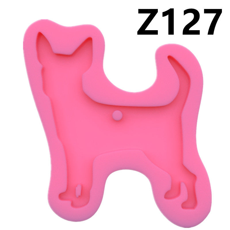 Dog Mirror Silicone Keychain Mold