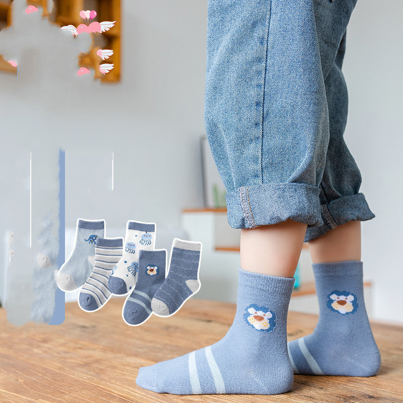 Boy And Girl Cartoon Children Socks