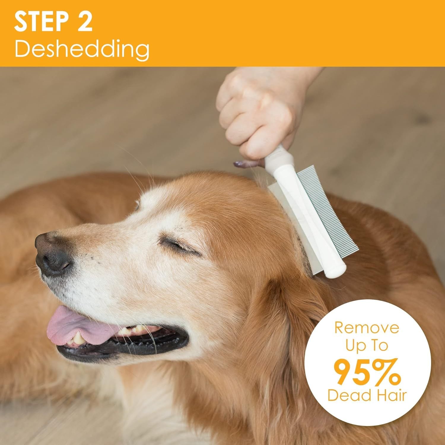 2 In 1 Dog Cat Deshedding Brush Grooming Comb Double Sided Professional Brush For Short Medium Or Long Hair Effectively Remove Dead Floating Hair