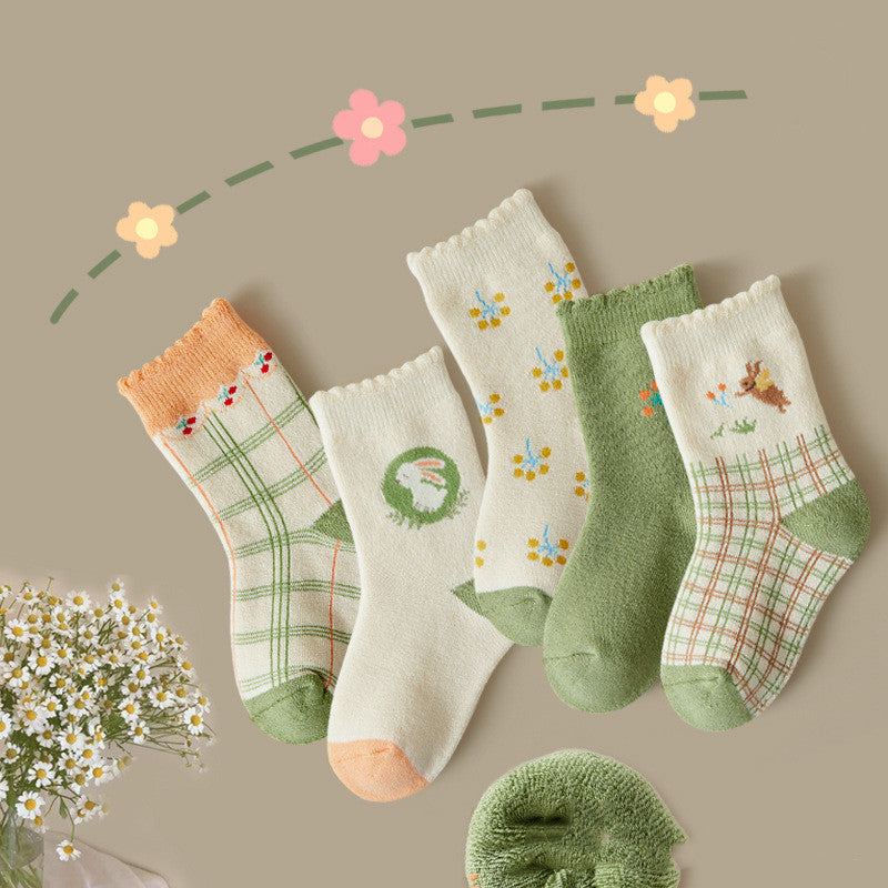 Fashion Thick Terry Socks Cartoon Casual Baby Socks