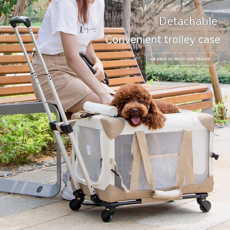 Portable Car Pet Trolley Bag For Going Out