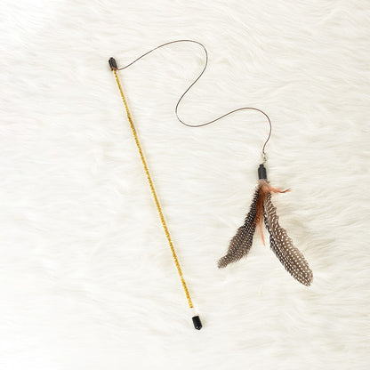 Pet Dog Cat Toy Feather Funny Cat Stick