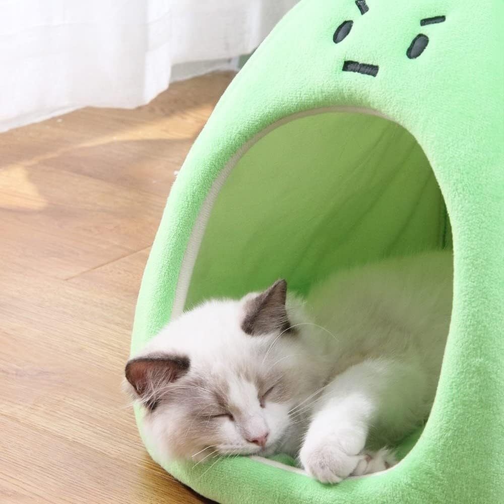 Cat Nest Peach Apple Zongzi Shaped Cat Sofa Bed Cute And Comfortable Pet Cat House Removable Nest Cushion Indoor Multifunctional Decorative Pet Bed Suitable For Small Cats And Dog