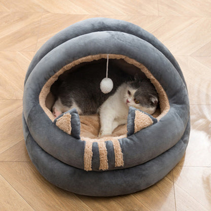 Cat Nest Bed Semi-Enclosed Cat Nest House  Cool Summer Haven