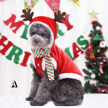 Christmas Pet Supplies Clothes Cat Cotton Clothes