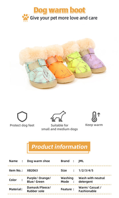 New Puppy Dog Winter Warm Comfortable Cotton Shoes