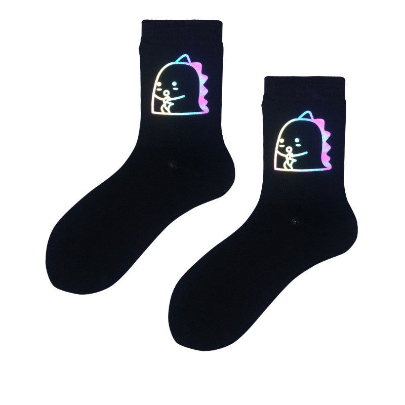 All Match Couple Socks Long Tube Reflective Socks