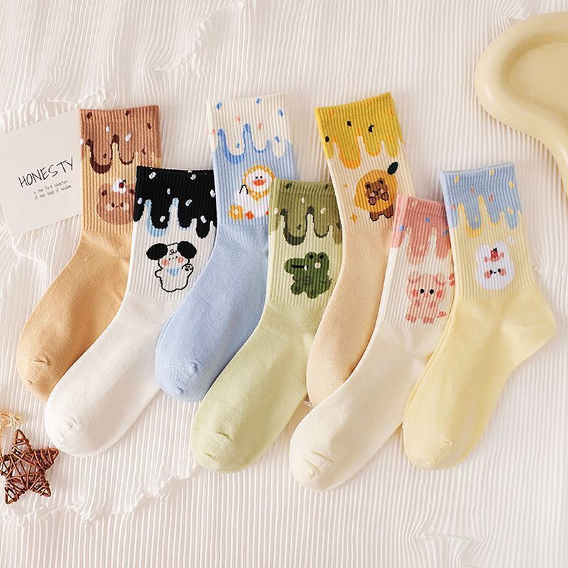 All-match Middle Tube Female Student Middle Tube Korean Style Sweet Cute Japanese Trendy Socks