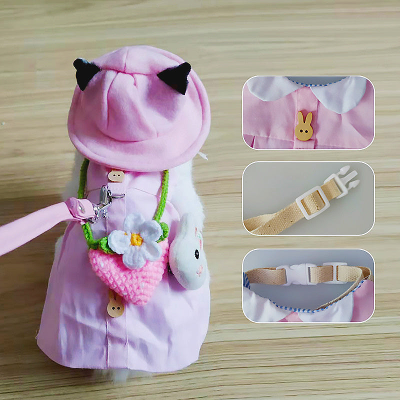 Pet Rabbit Traction Rope Cute Vest Skirt Clothing Supplies