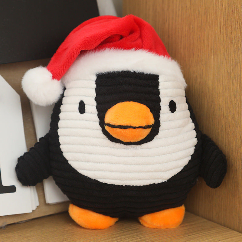 Santa Penguin Snowman Pet Molar Doll Pet Doll Plush Pet Toy