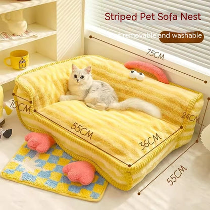 Cat Nest Winter Warm Pet Bed Removable And Washable