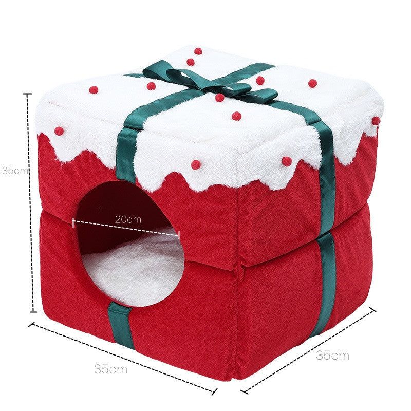 Christmas Igloo Cat House Pet Mats Are Sized Kennels