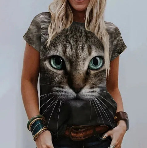 Fashion Cat Printing Women&