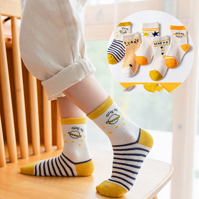 Boy And Girl Cartoon Children Socks