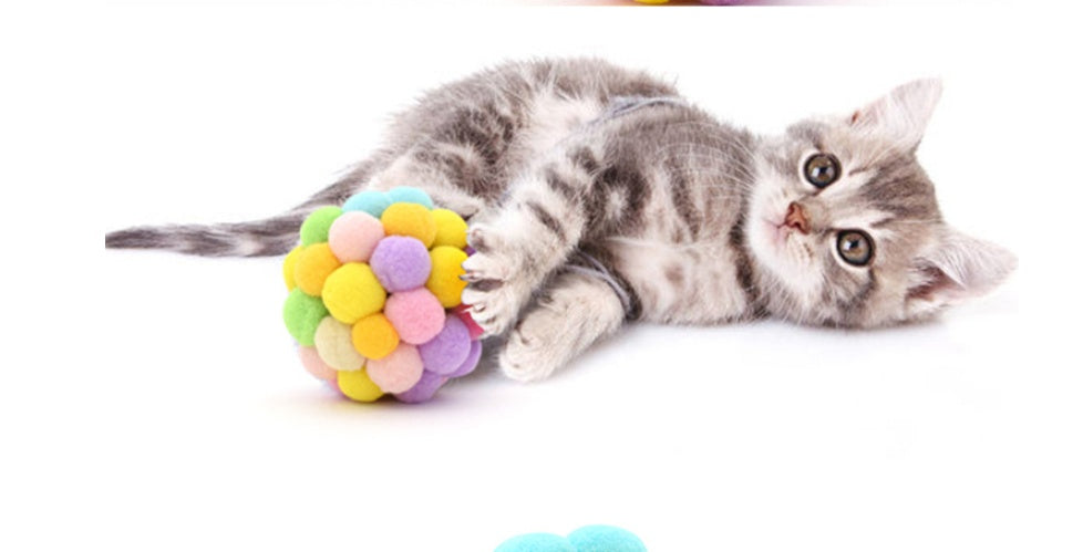 Cat Toy Ball Cat Self-hey Toy Rainbow Bell Interactive Ball