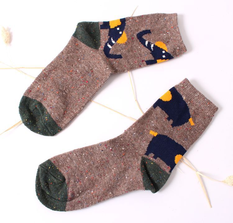 Cute Cartoon Warm Sen Elk Elephant Tube Socks