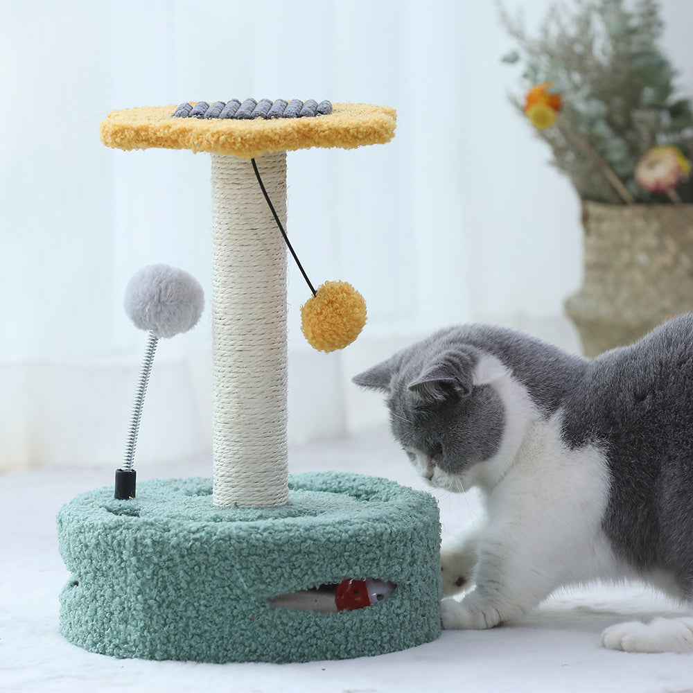 Cat Tree Multifunctional Scraping Rod Cat Teasing Pet Toy