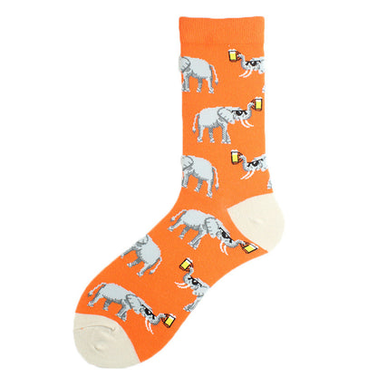 Fashion Printed Cotton Socks For Lovers