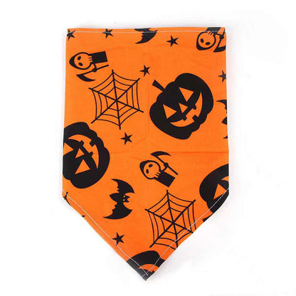 Pet Halloween Dog Saliva Scarf Bib Decoration Dog Collar Cat Skull Triangle Scarf