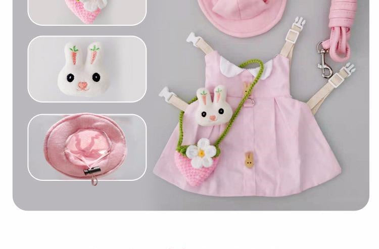 Pet Rabbit Traction Rope Cute Vest Skirt Clothing Supplies