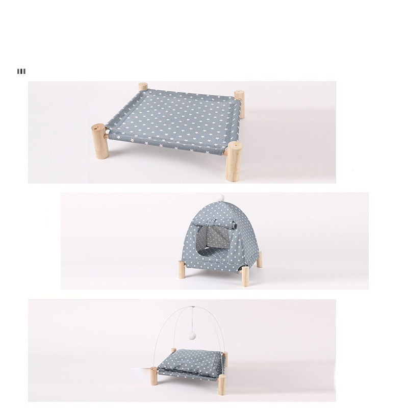 Removable And Washable Wood Pet Supplies Cat House