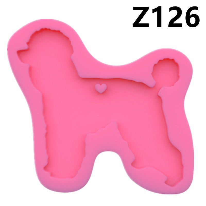 Dog Mirror Silicone Keychain Mold