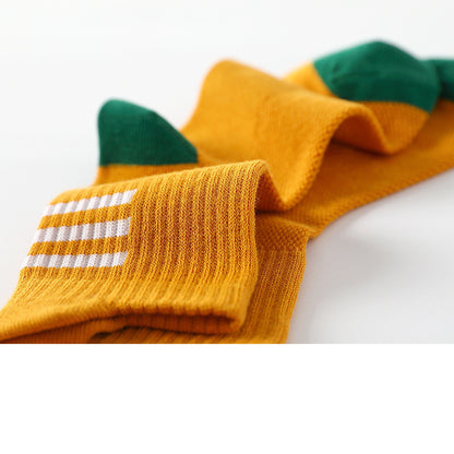 Student Socks Combed Cotton Socks Mid Tube Mesh