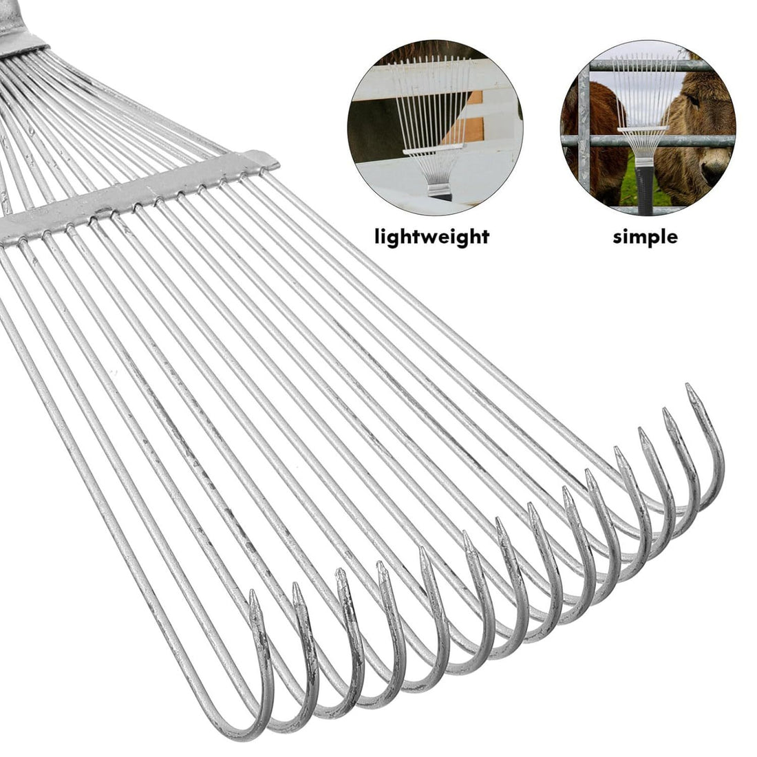 Dematting Brush Rake Comb Pet Comb Rake Comb Grooming Brush Hand Undercoat Scrubber Pet Combing Kit For Horses Grooming Rake Dogs Dog Rake