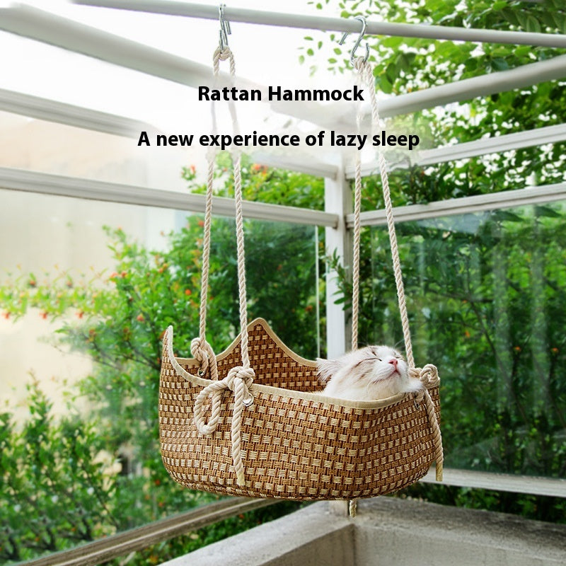 Rattan Cat Nest Springsummer Cat Hammock