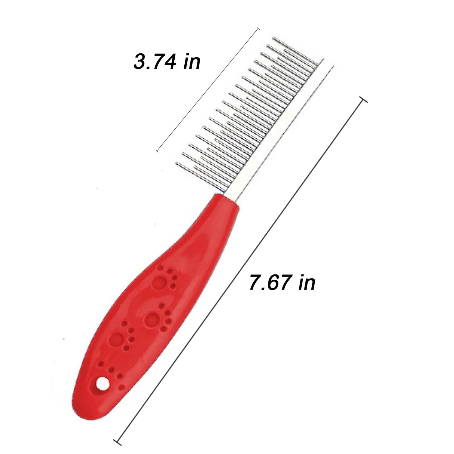 Dog Or Cat Comb Grooming With Short And Long Teeth Dematting Knots Tangles Remover Combs Detangler Tool Suitable For Dogs Cats Poodle HorseStainless Steel Pin