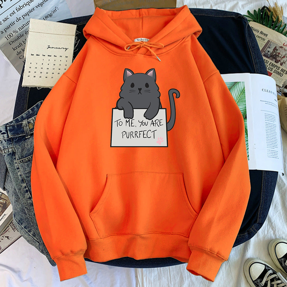 Girls Blank Solid Color Hoodie Sweater