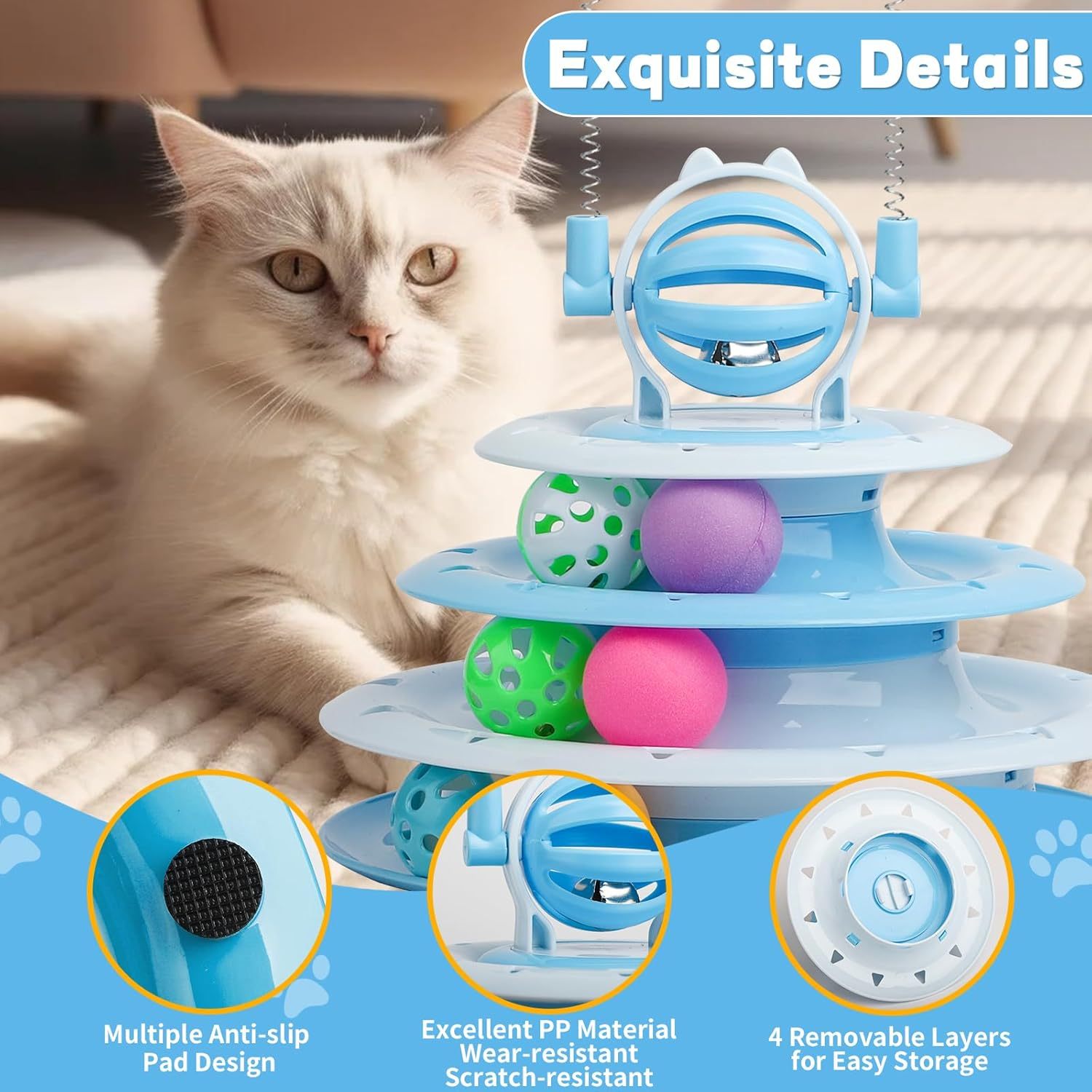 Cat Toys For Indoor Cats Kitten Toys Interactive Cat Toy Cat Puzzle Toy Cat Ball Toy