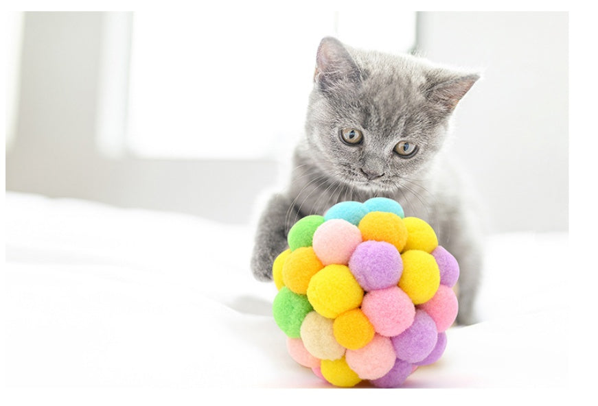 Cat Toy Ball Cat Self-hey Toy Rainbow Bell Interactive Ball