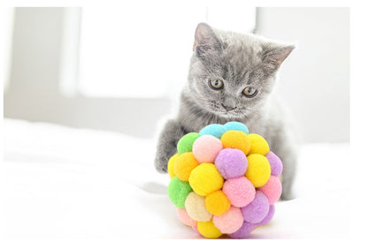 Cat Toy Ball Cat Self-hey Toy Rainbow Bell Interactive Ball