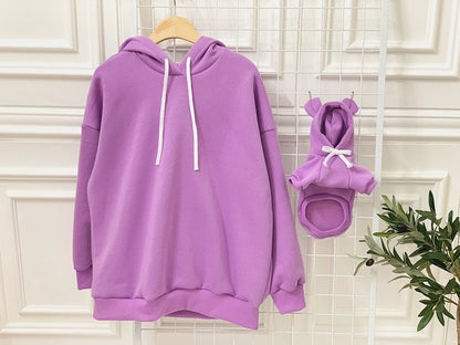 Cute Bear Ear Pet Hooded Sweater Parent-child Outfit