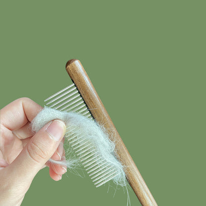 Wooden Handle Pet Comb To Get Rid Of Floating Hair