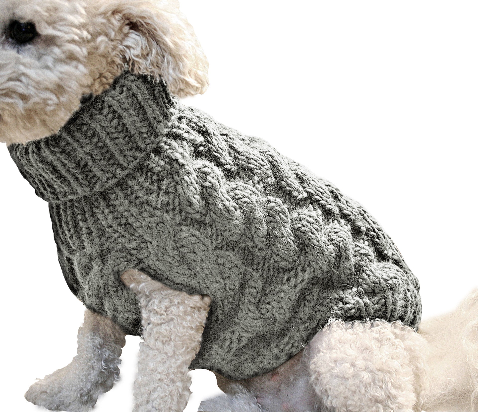 Pet sweater thick knit cat fashion warm clothing