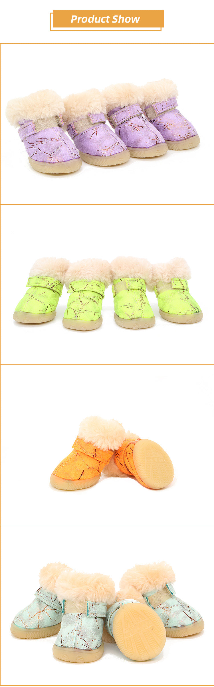 New Puppy Dog Winter Warm Comfortable Cotton Shoes