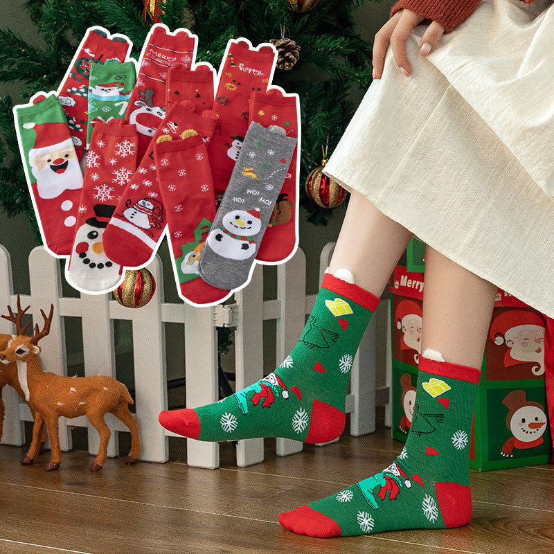 Cotton Ladies Cartoon Christmas Socks Funny Halloween Stereo Ears