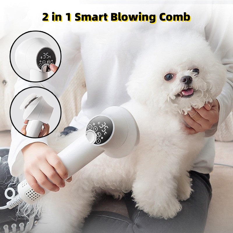 Smart Pet Hair Dryer Dog Golden Retriever Cat Grooming Hairdressing Blow &amp; Comb Silent No Harm Pet Cleaning Supplies Pet Products