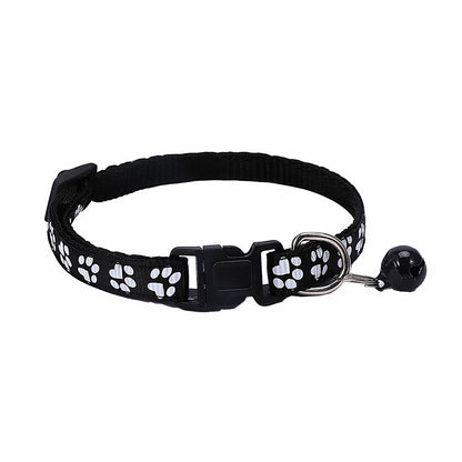 Dog Footprint Printing Applique Bell Collar