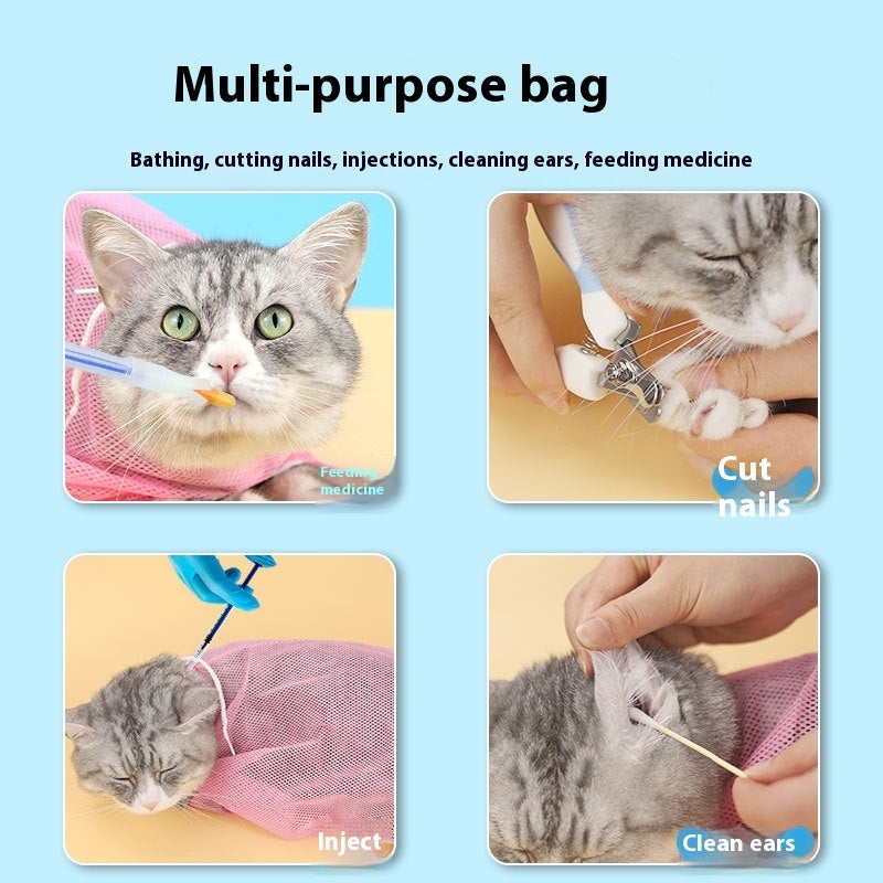 Bath Anti-scratch Cat Grooming Bag